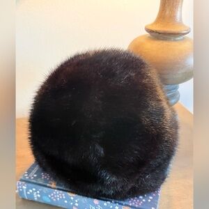 Vintage Mink Fur Round Hat